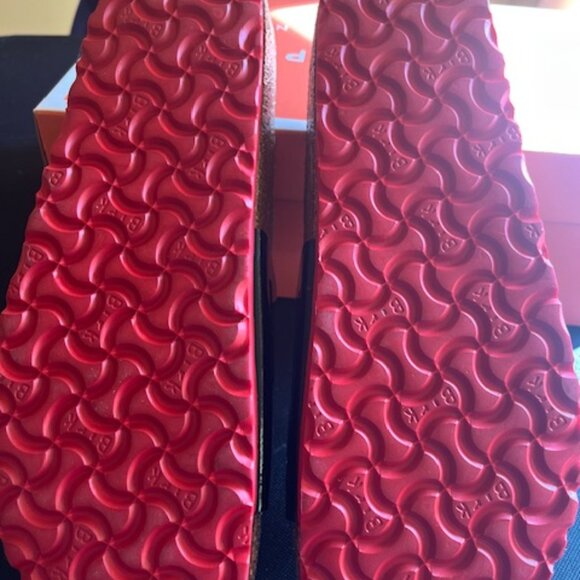Birkenstock Ibiza Patent Black, Red Sole Sandals (New) Size 42, Women 11 Men 9 - Picture 2 of 6
